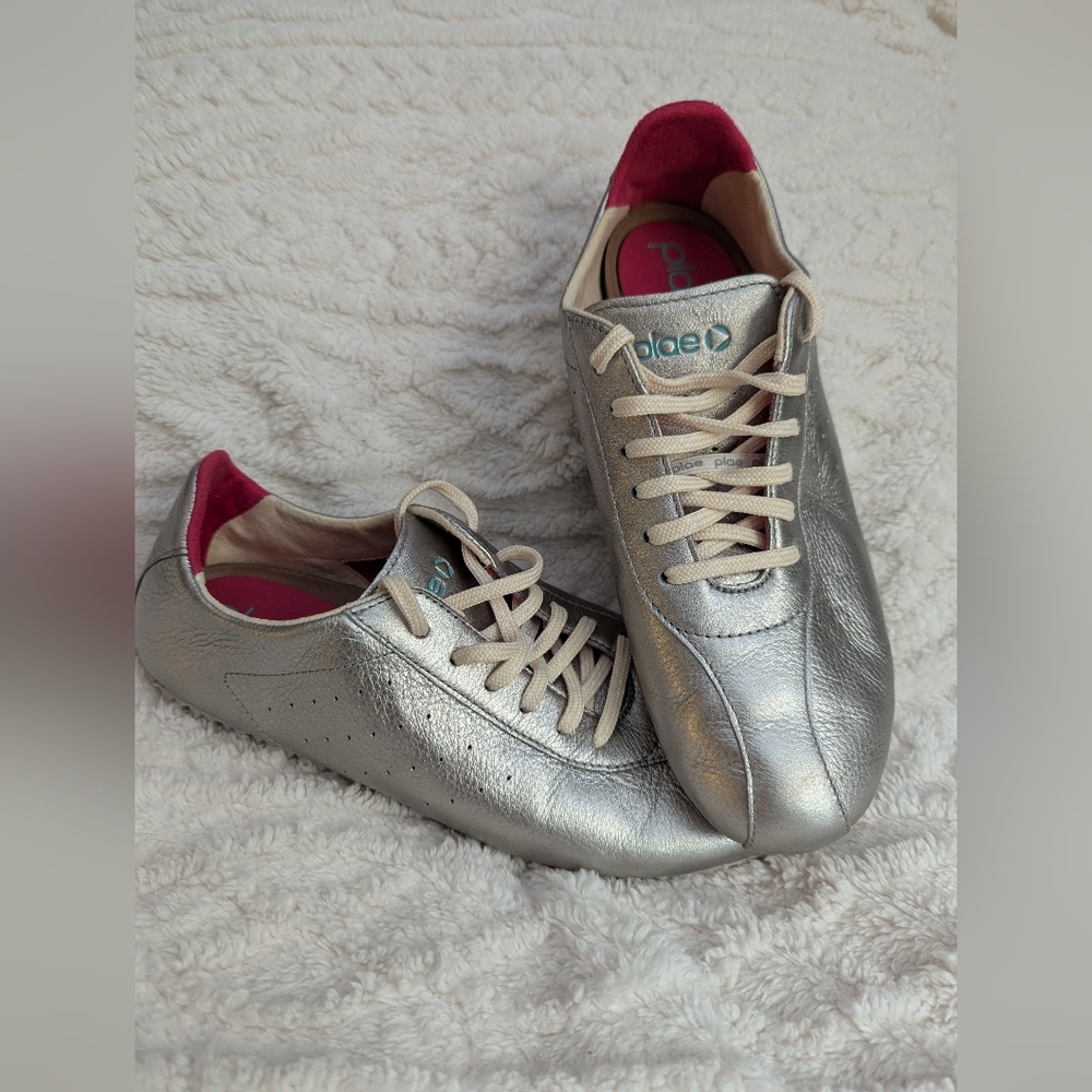 PLAE Hematite Silver Sneakers Sz. 9